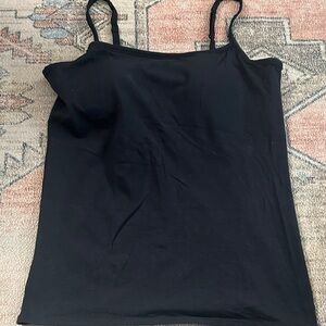 Duluth Trading Co Black Spaghetti-Strap Cami with Bra
